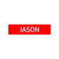 Jason Street Sign Children Name Room Plate