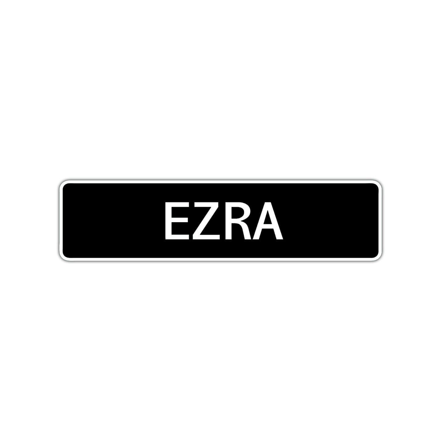 Ezra Street Sign Children Name Room Plate
