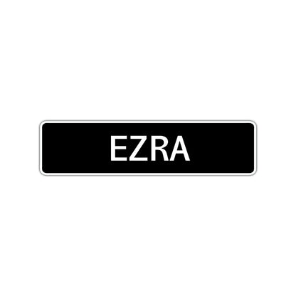 Ezra Street Sign Children Name Room Plate