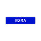 Ezra Street Sign Children Name Room Plate