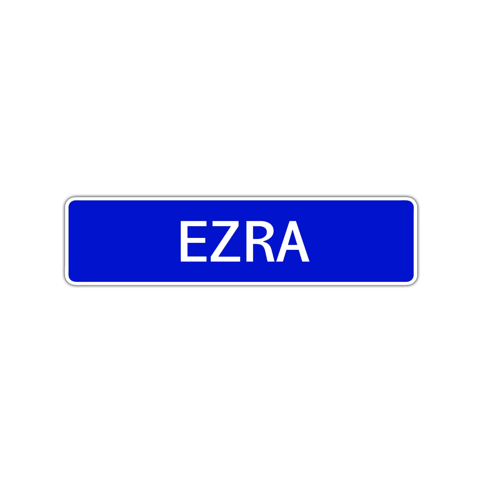Ezra Street Sign Children Name Room Plate
