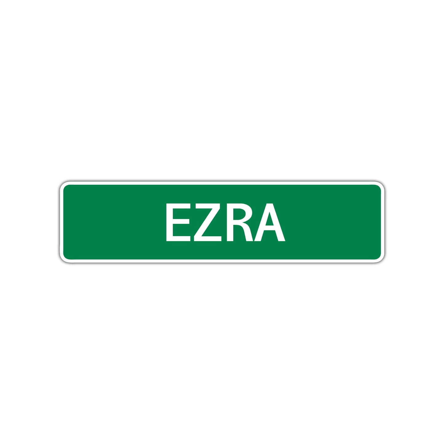 Ezra Street Sign Children Name Room Plate