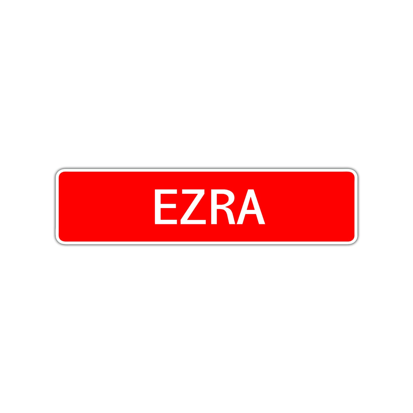 Ezra Street Sign Children Name Room Plate