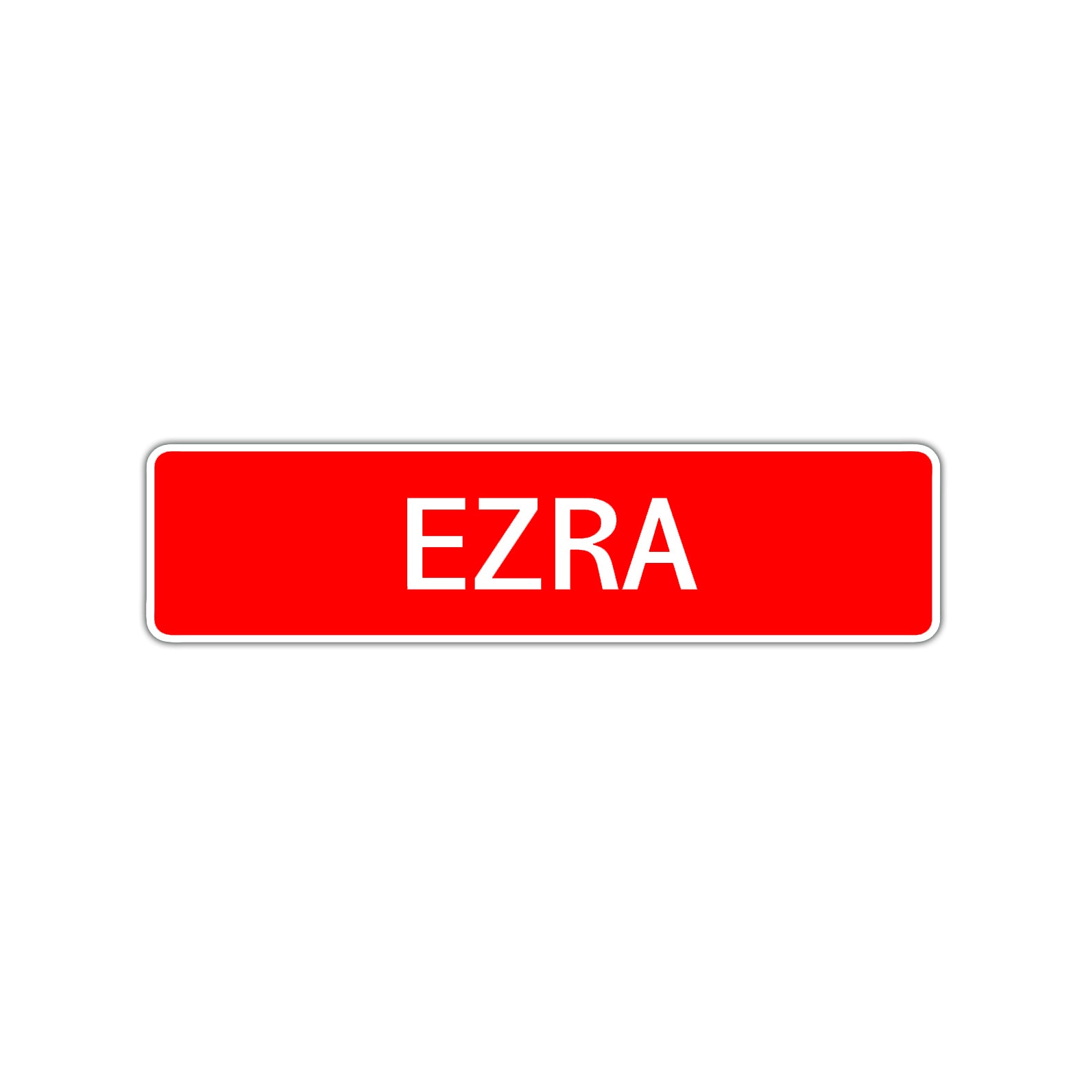 Ezra Street Sign Children Name Room Plate