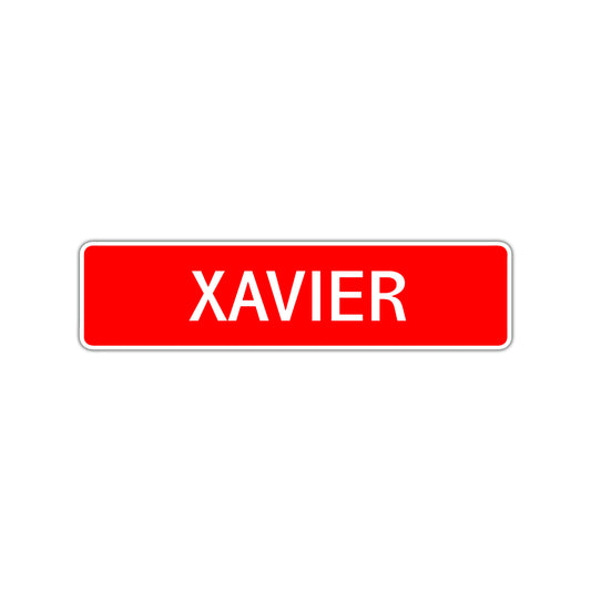 Xavier Street Sign Children Name Room Plate