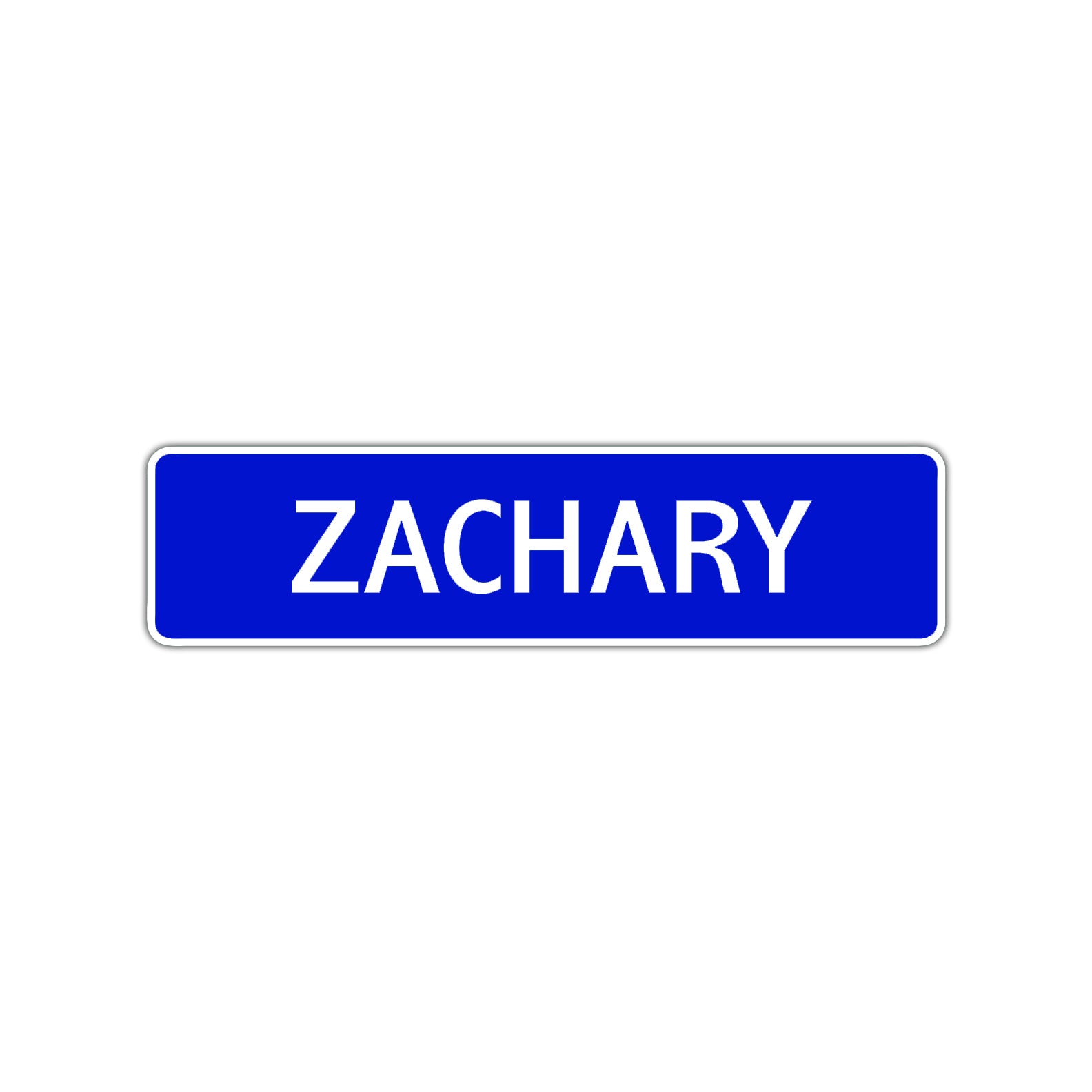 Zachary Street Sign Children Name Room Plate