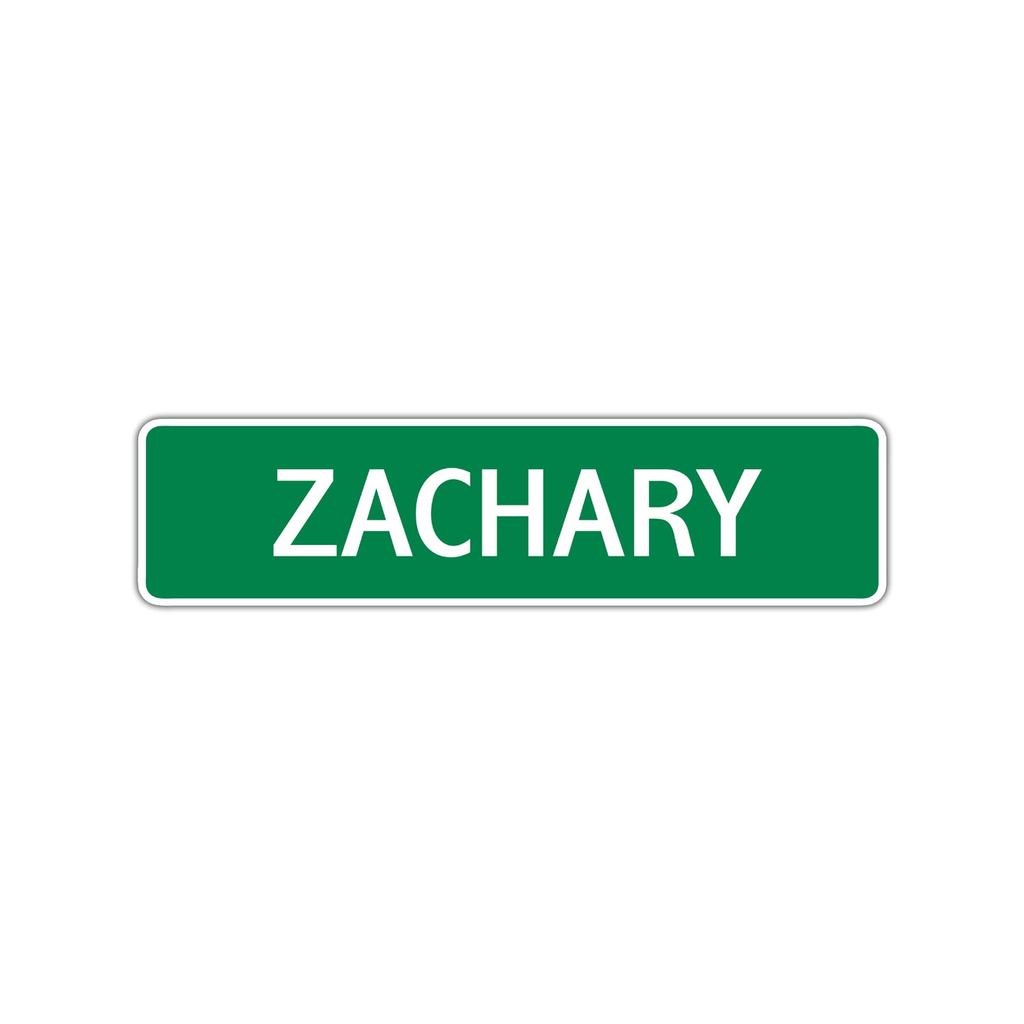 Zachary Street Sign Children Name Room Plate