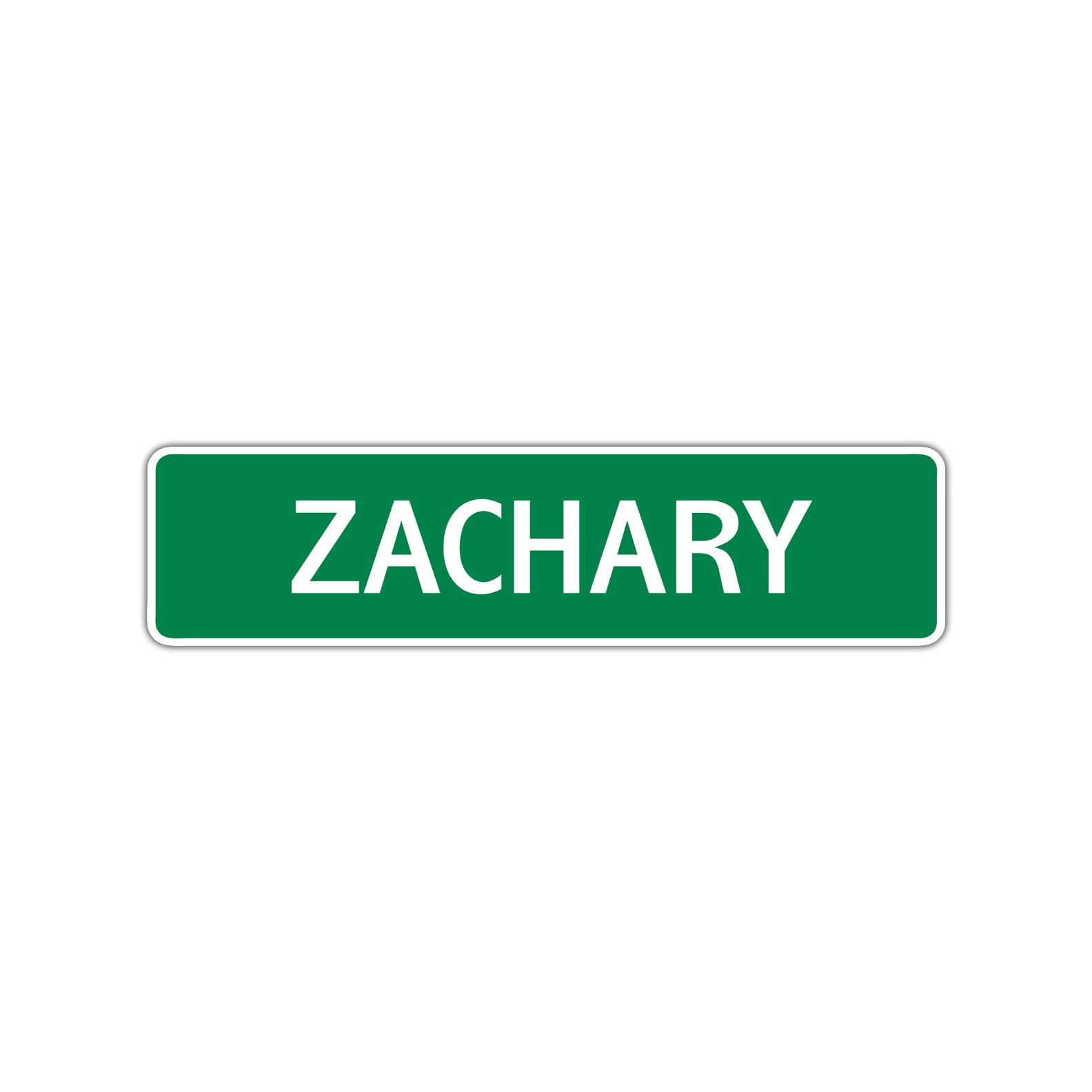 Zachary Street Sign Children Name Room Plate