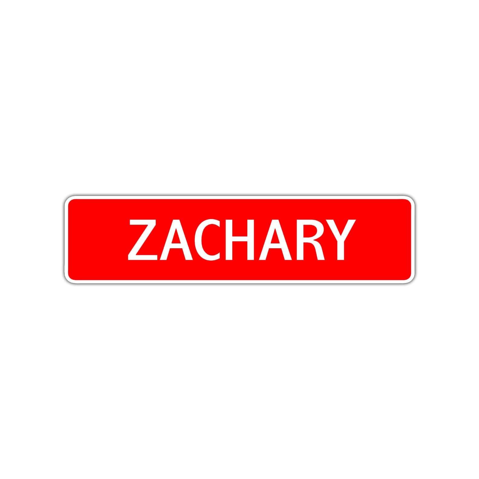 Zachary Street Sign Children Name Room Plate