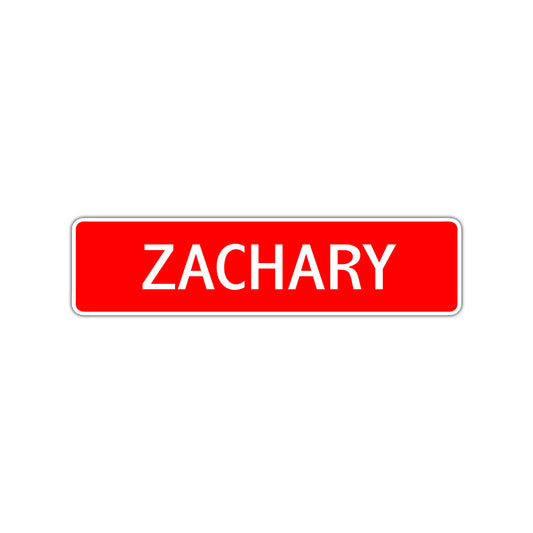 Zachary Street Sign Children Name Room Plate