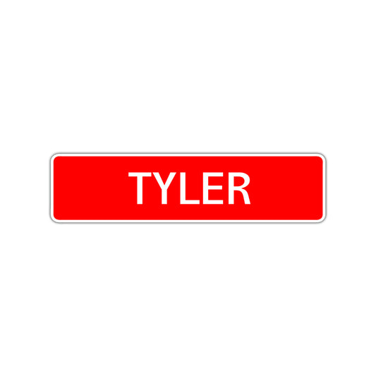 Tyler Street Sign Children Name Room Plate
