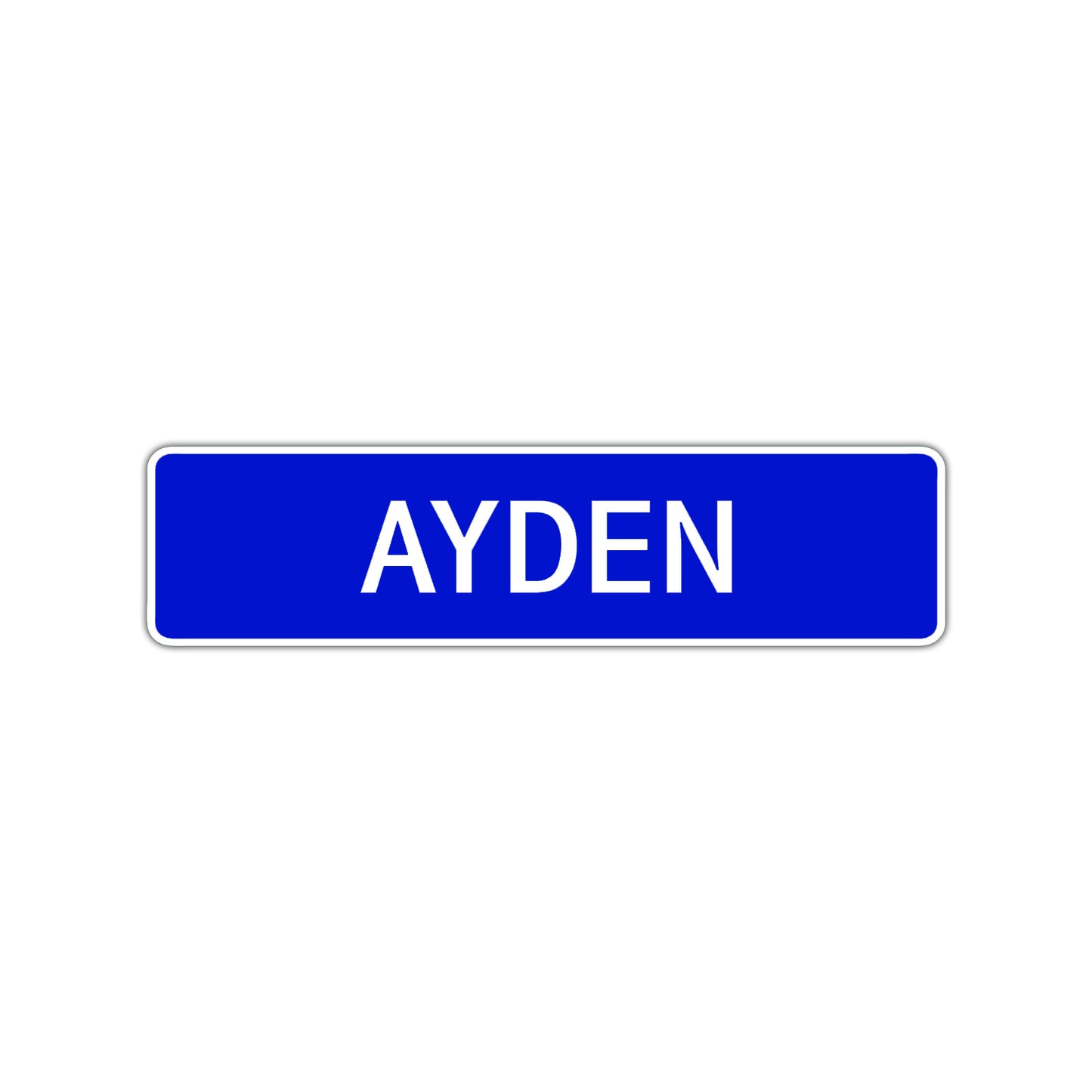 Ayden Street Sign Children Name Room Plate