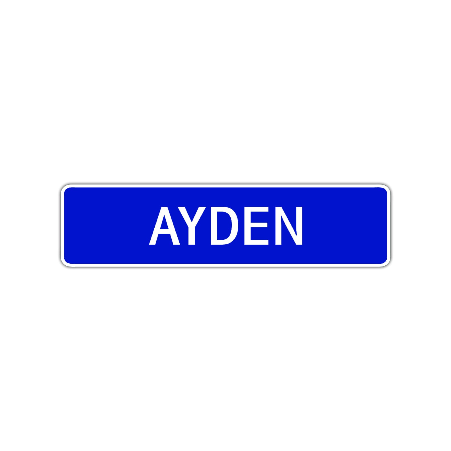 Ayden Street Sign Children Name Room Plate