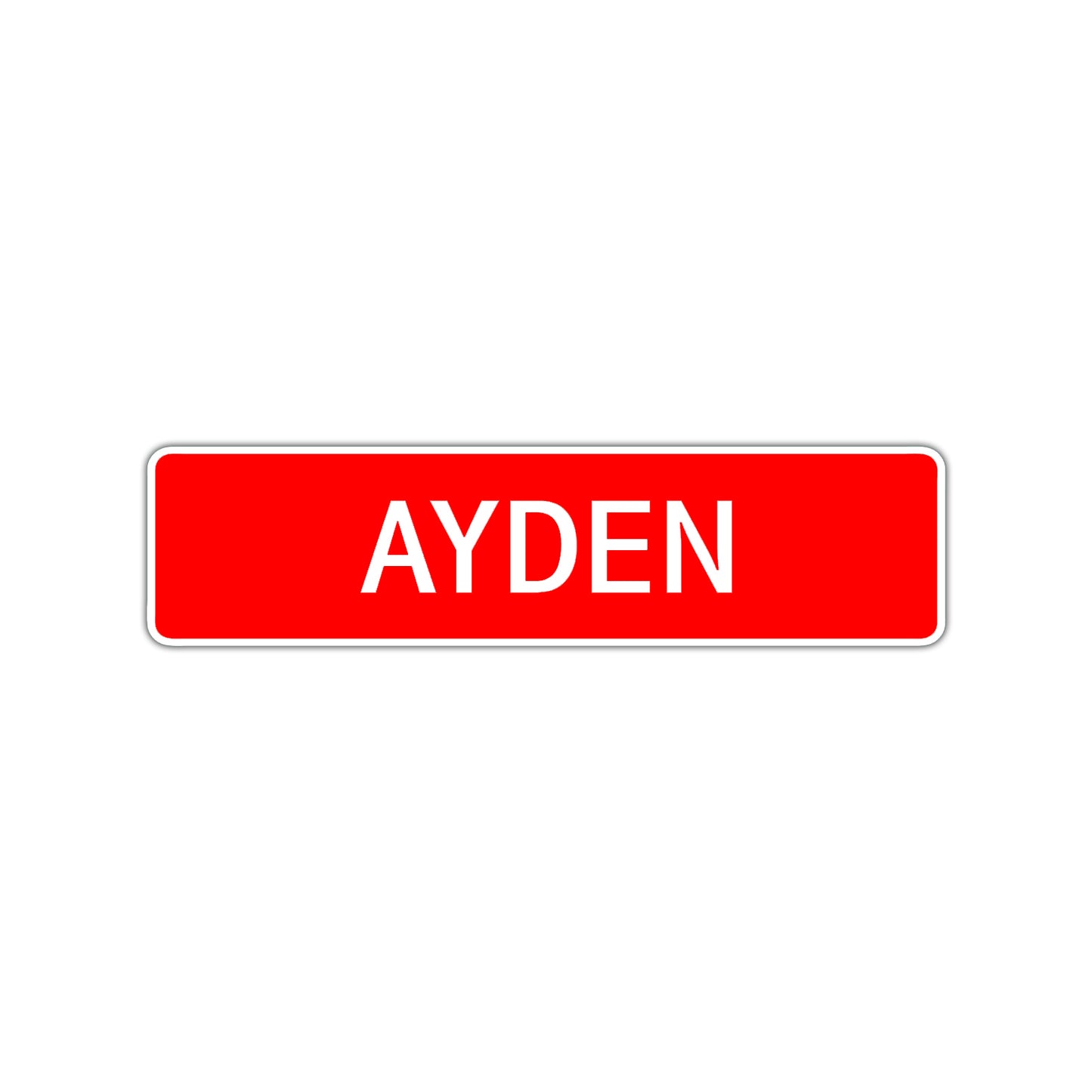 Ayden Street Sign Children Name Room Plate