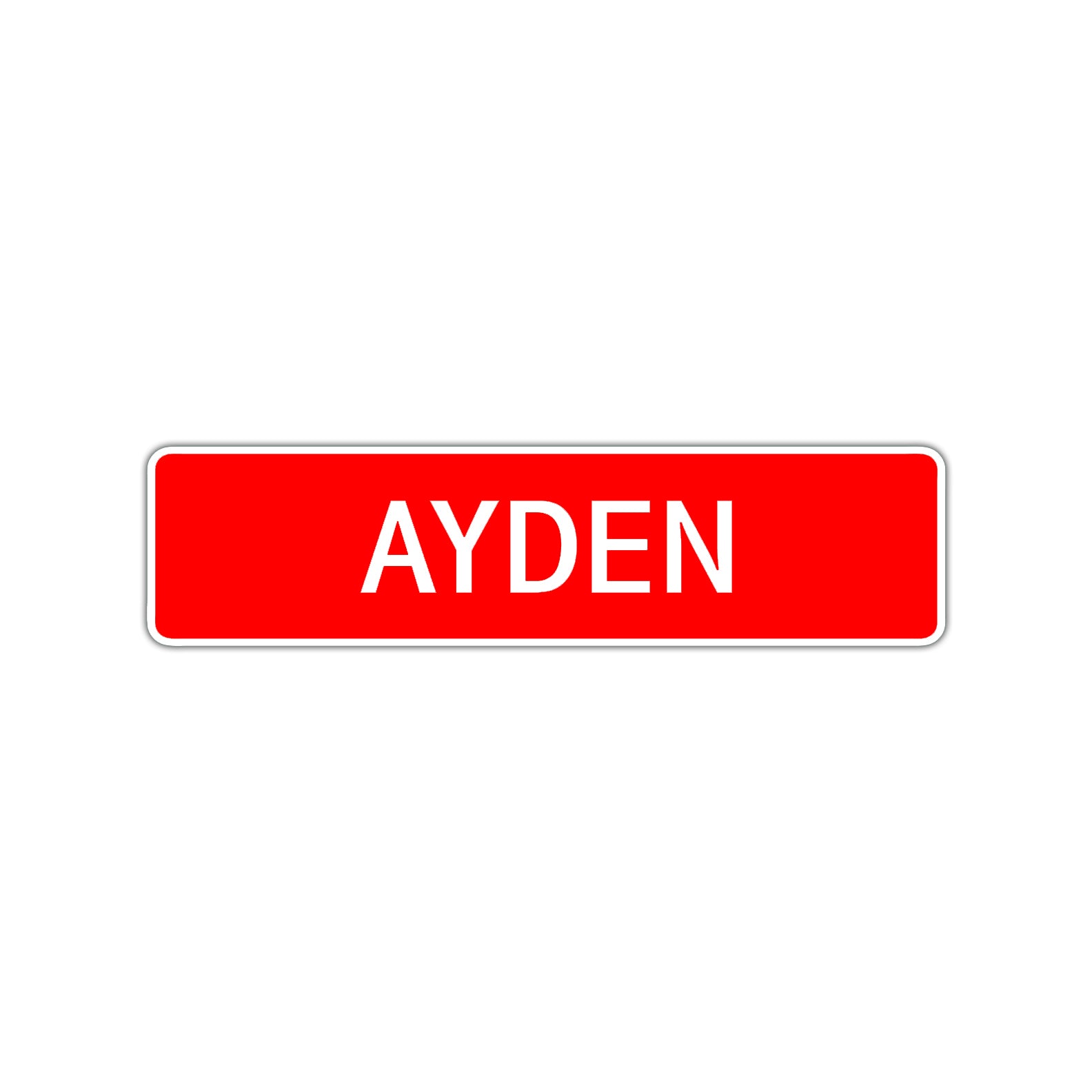 Ayden Street Sign Children Name Room Plate
