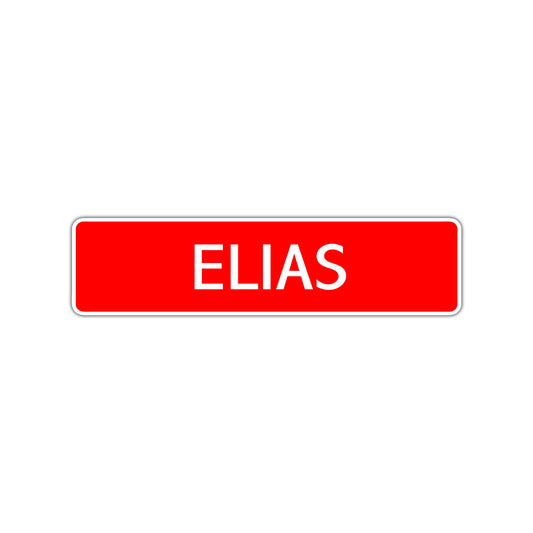 Elias Street Sign Children Name Room Plate