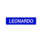 Leonardo Street Sign Children Name Room Plate