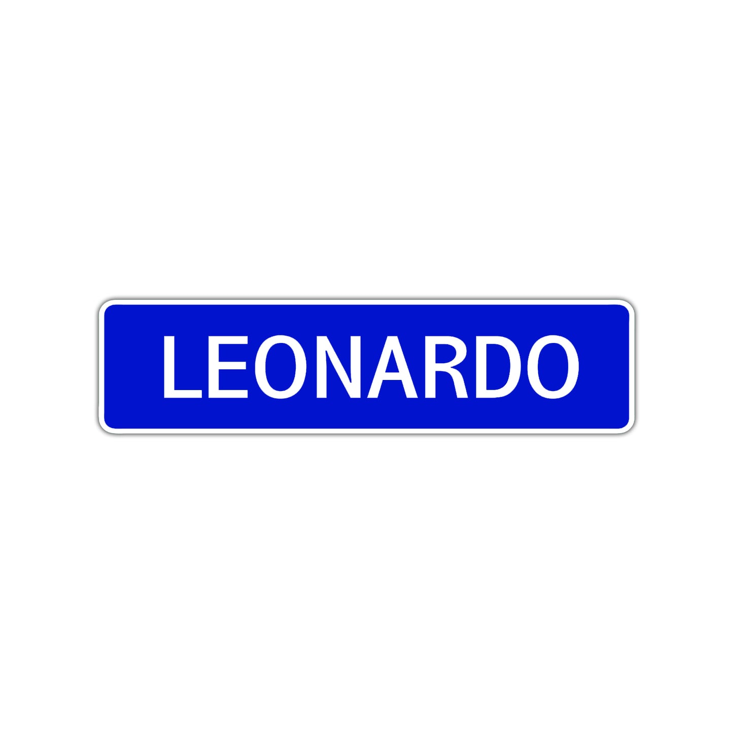 Leonardo Street Sign Children Name Room Plate
