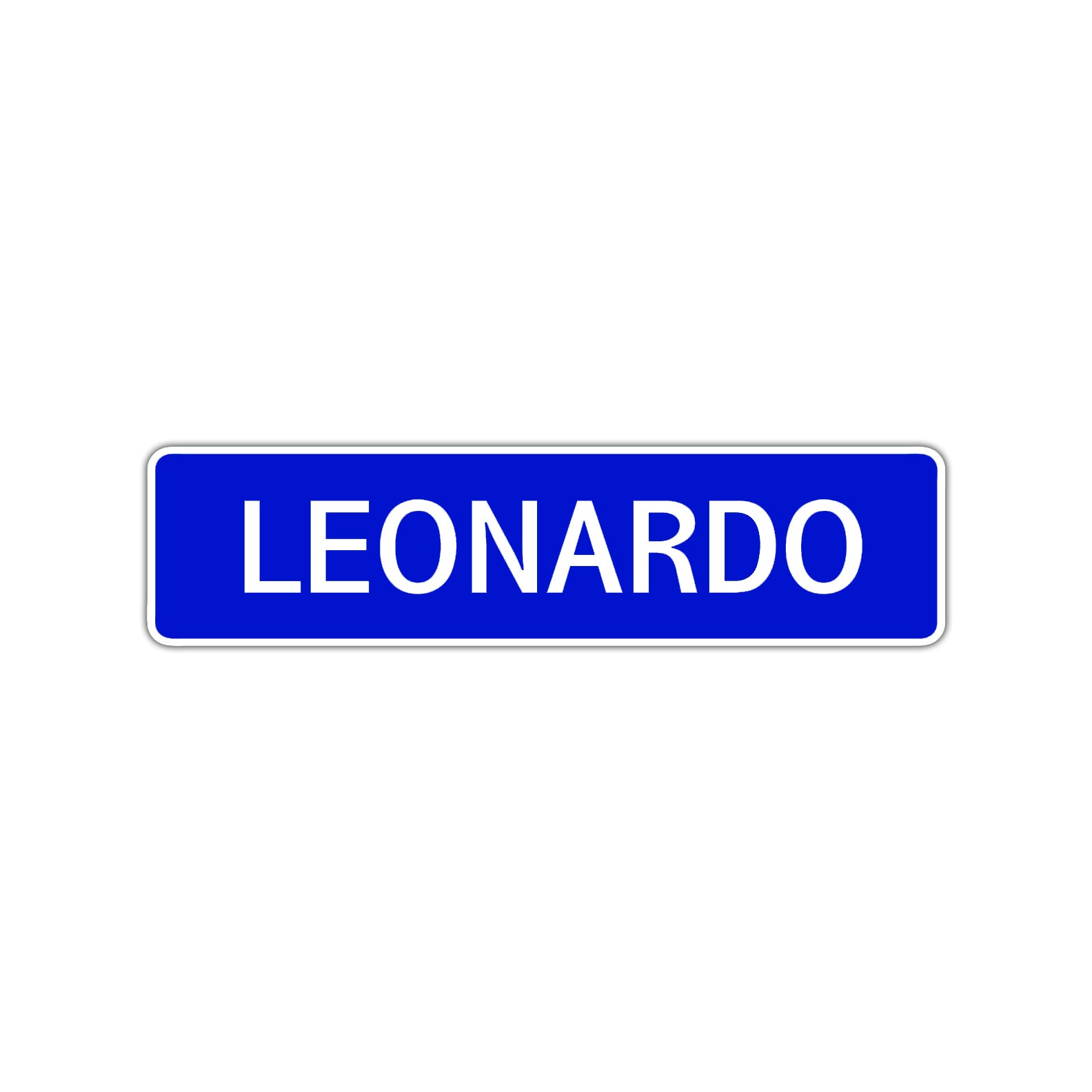 Leonardo Street Sign Children Name Room Plate
