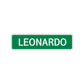 Leonardo Street Sign Children Name Room Plate