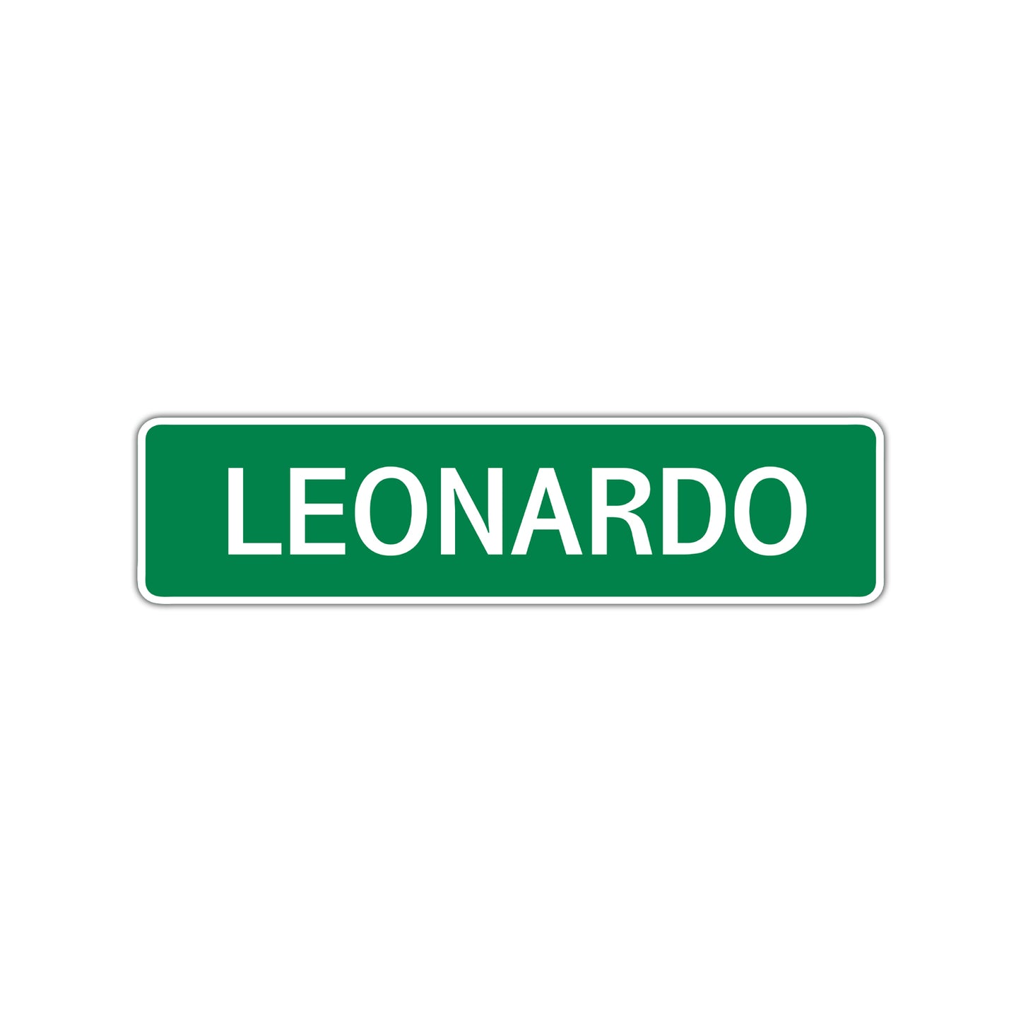 Leonardo Street Sign Children Name Room Plate