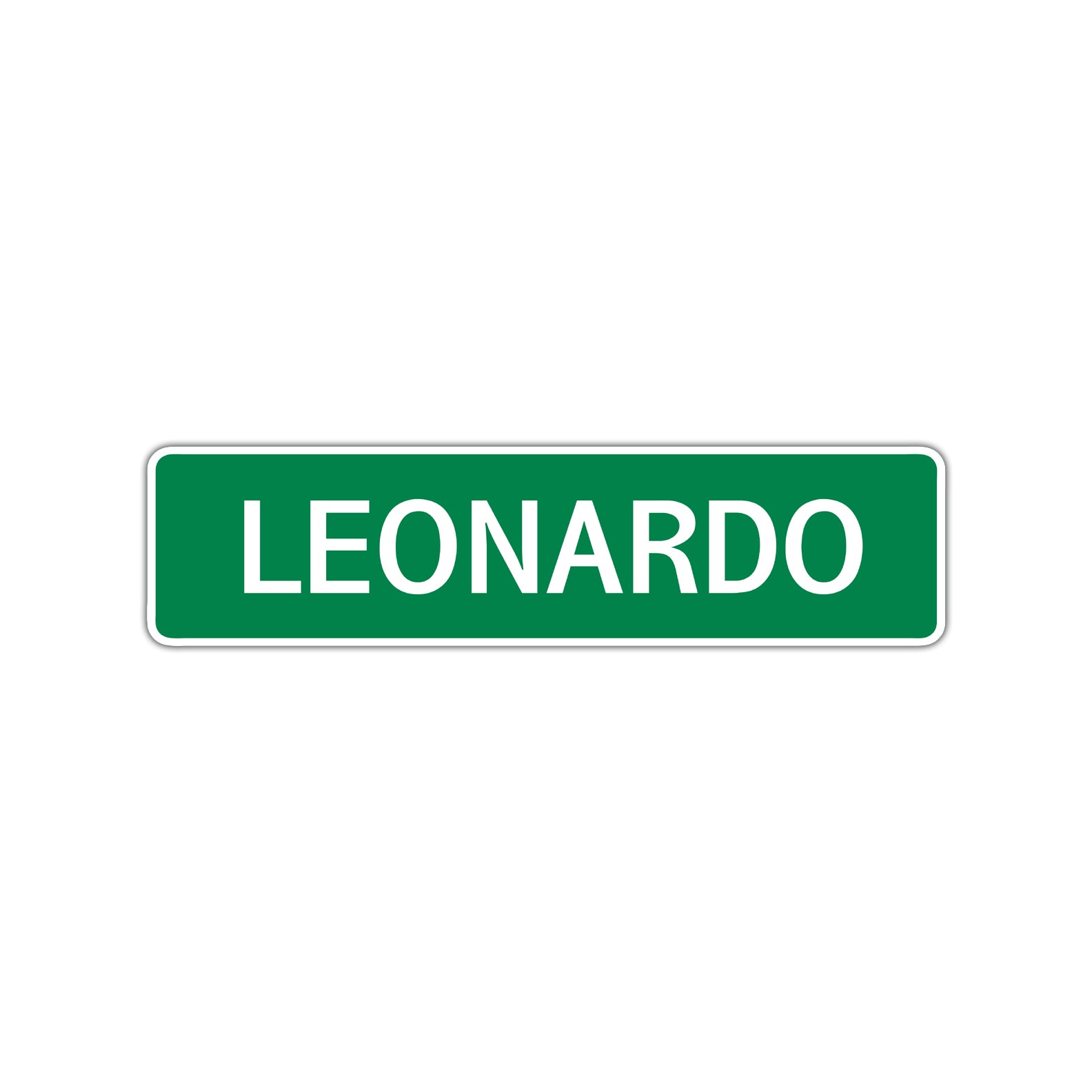 Leonardo Street Sign Children Name Room Plate
