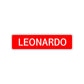 Leonardo Street Sign Children Name Room Plate
