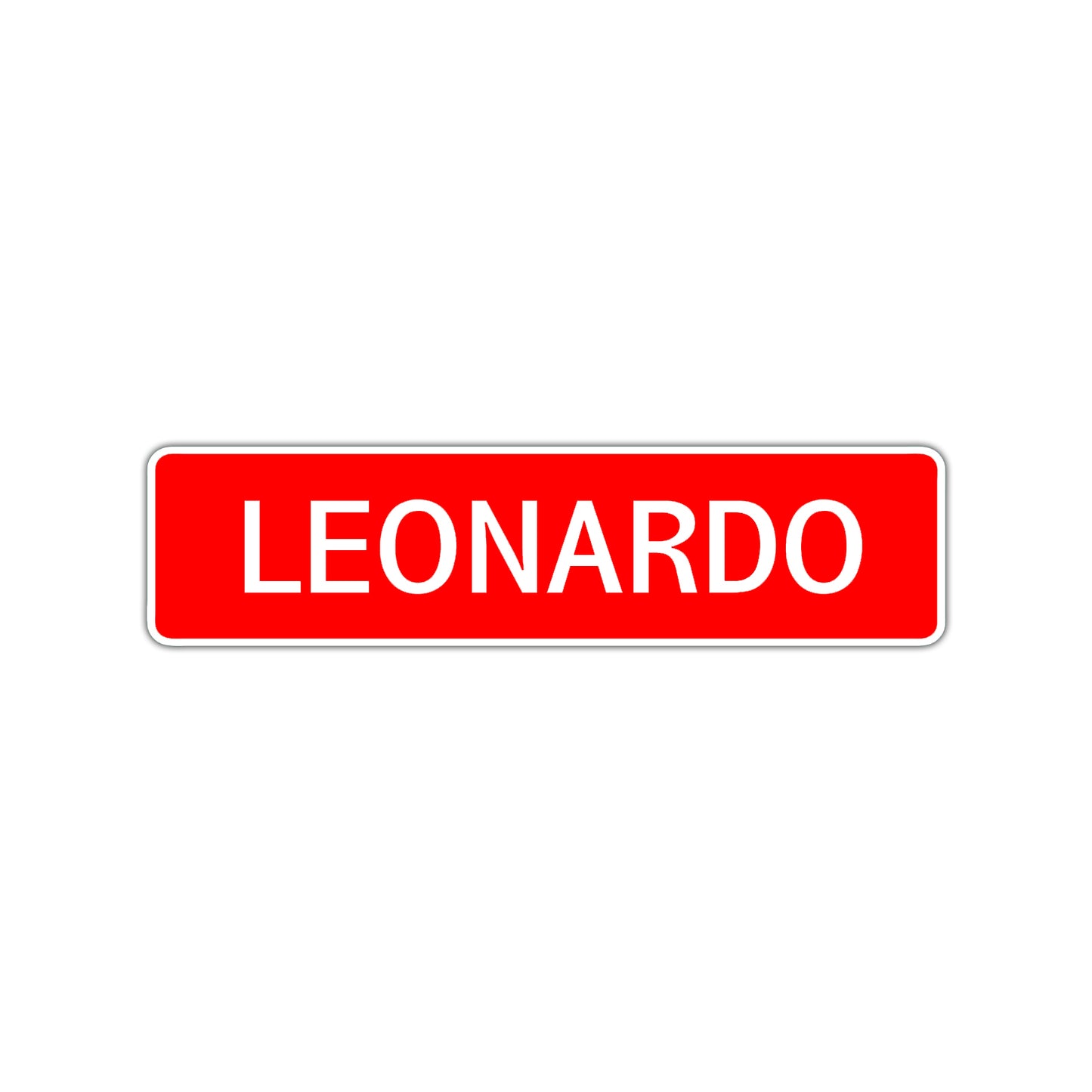 Leonardo Street Sign Children Name Room Plate