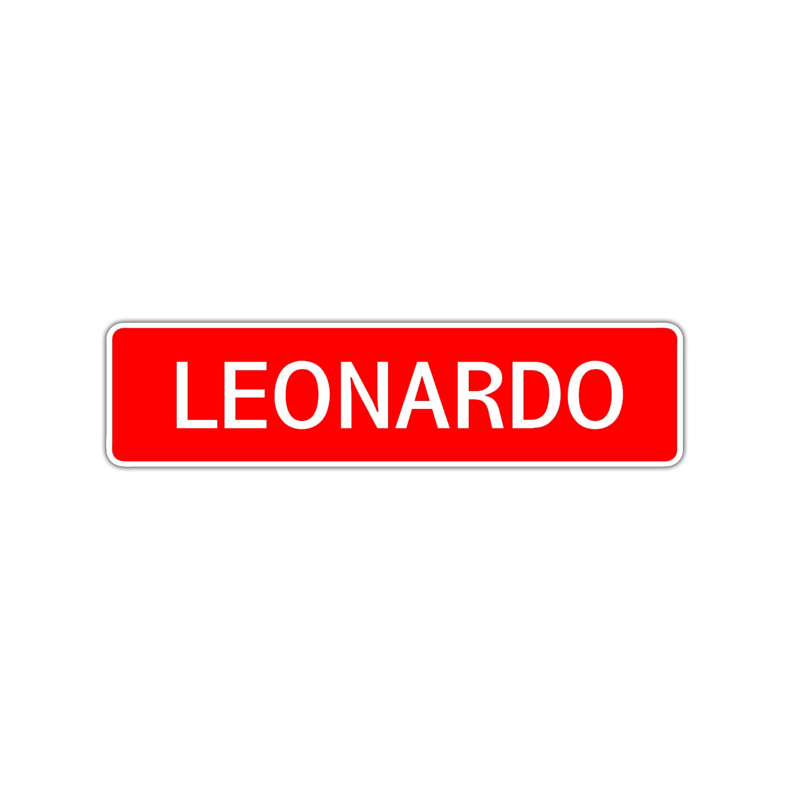 Leonardo Street Sign Children Name Room Plate