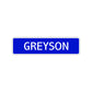 Grayson Street Sign Children Name Room Plate