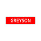 Grayson Street Sign Children Name Room Plate