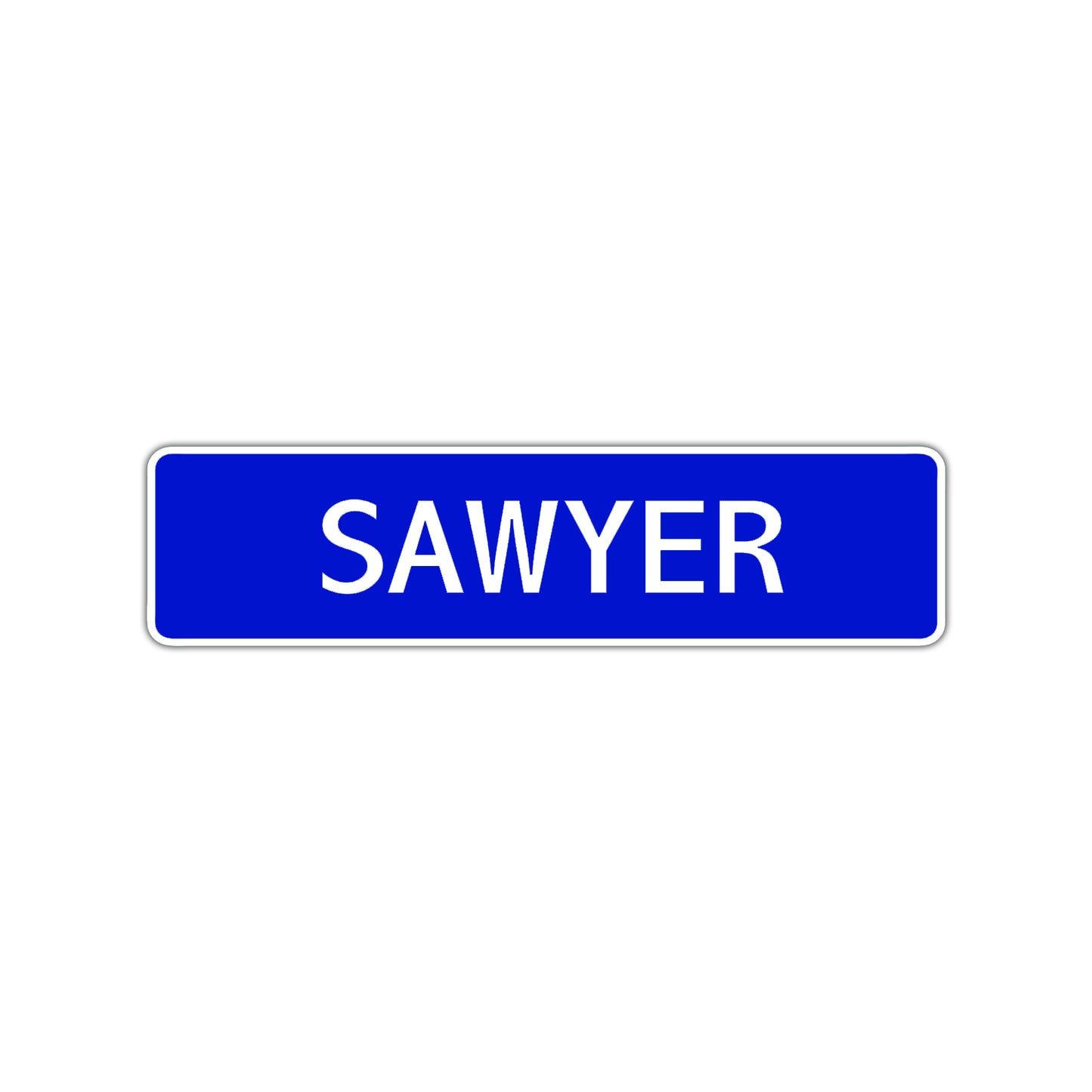 Sawyer Street Sign Children Name Room Plate