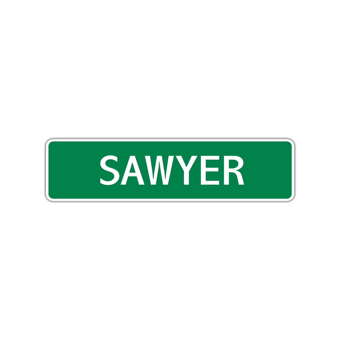 Sawyer Street Sign Children Name Room Plate