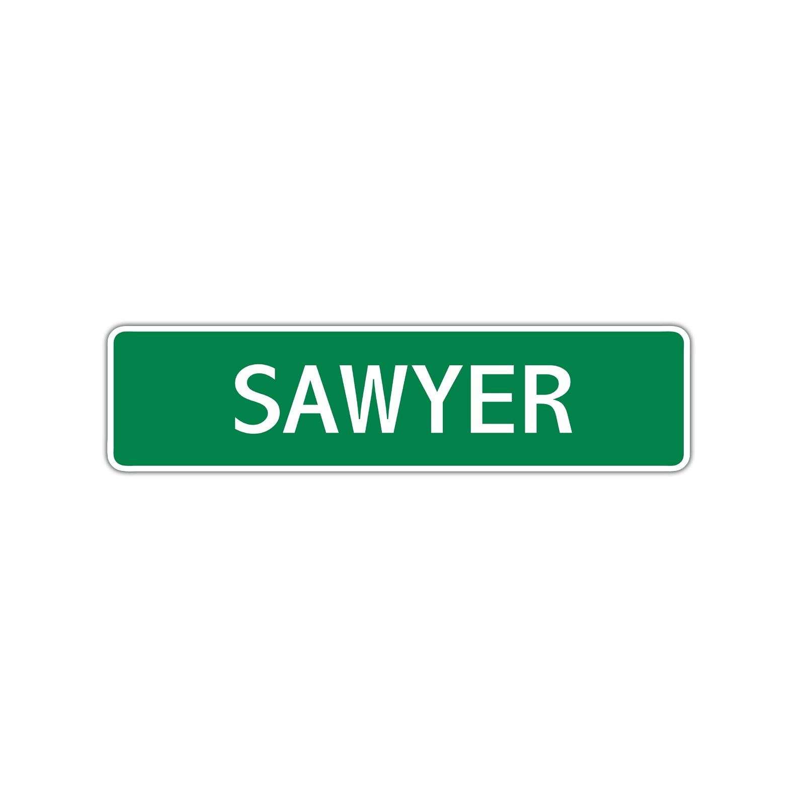 Sawyer Street Sign Children Name Room Plate