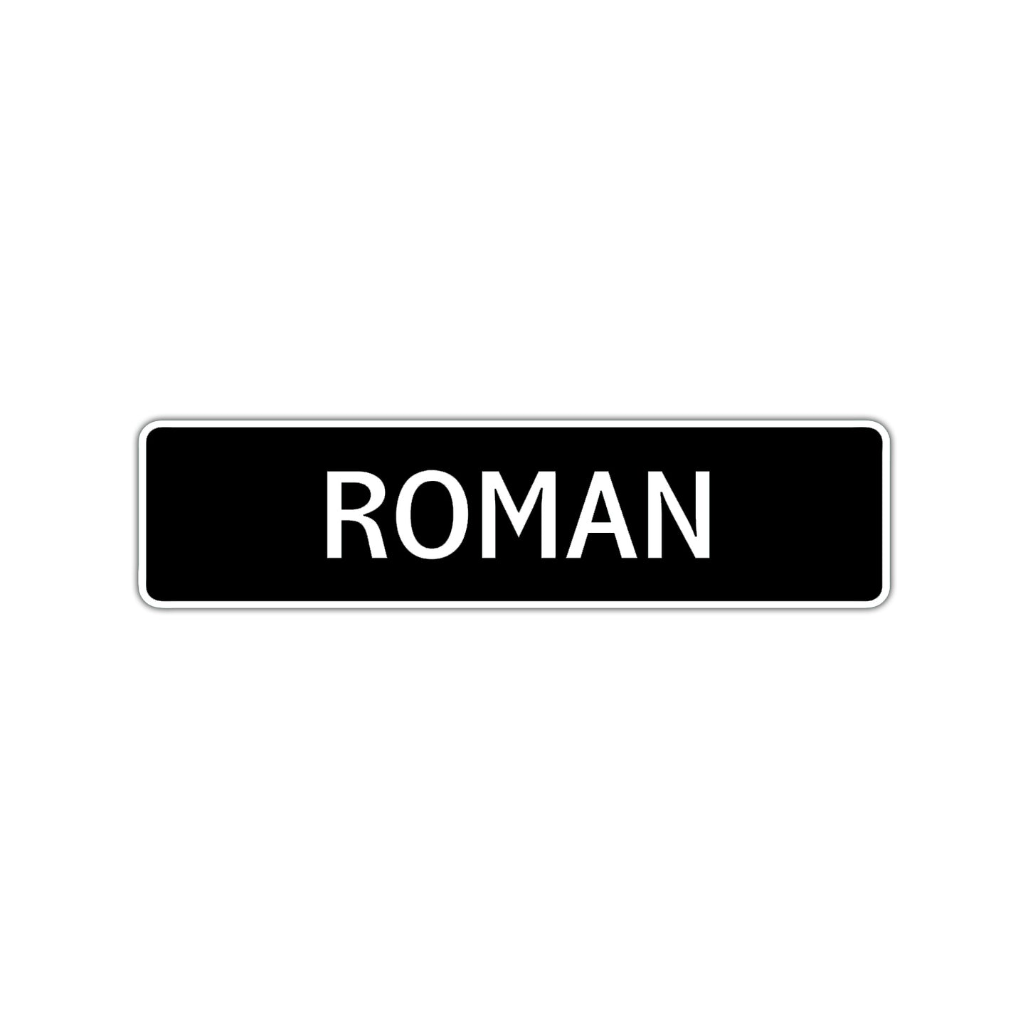 Roman Street Sign Children Name Room Plate