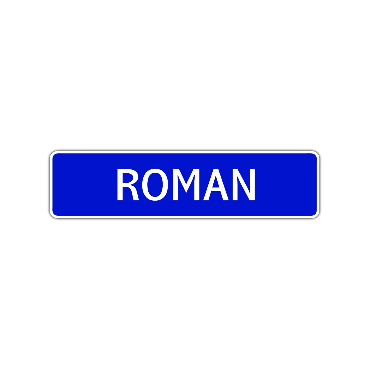Roman Street Sign Children Name Room Plate