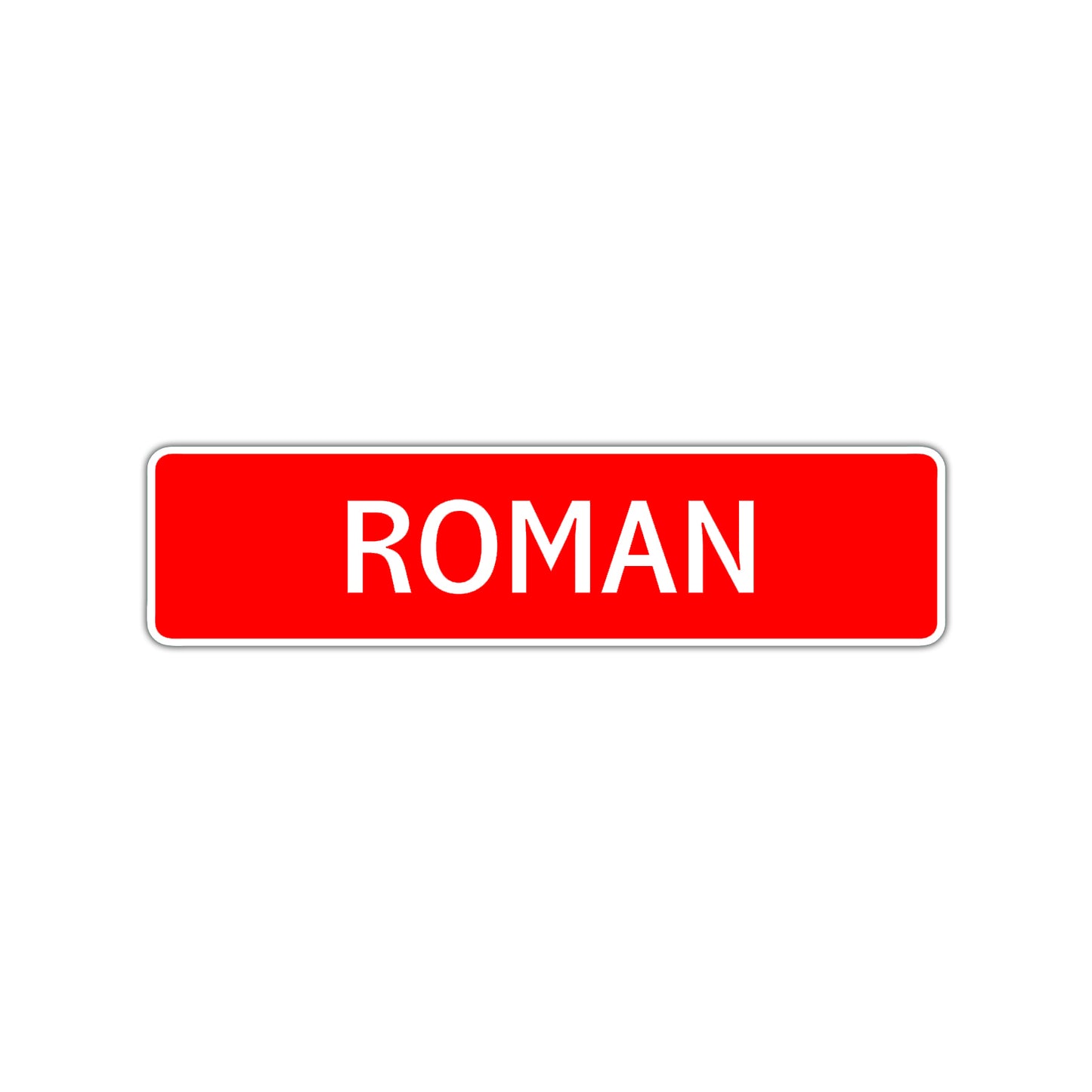 Roman Street Sign Children Name Room Plate