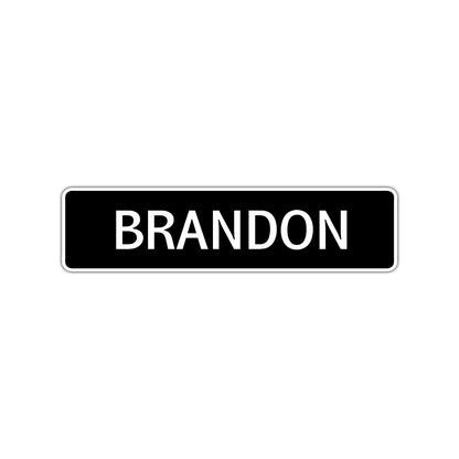Brandon Street Sign Children Name Room Plate