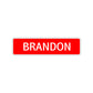 Brandon Street Sign Children Name Room Plate