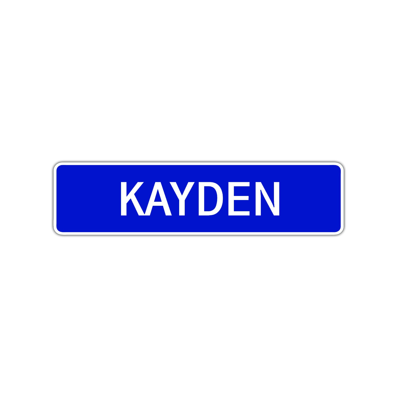 Kayden Street Sign Children Name Room Plate