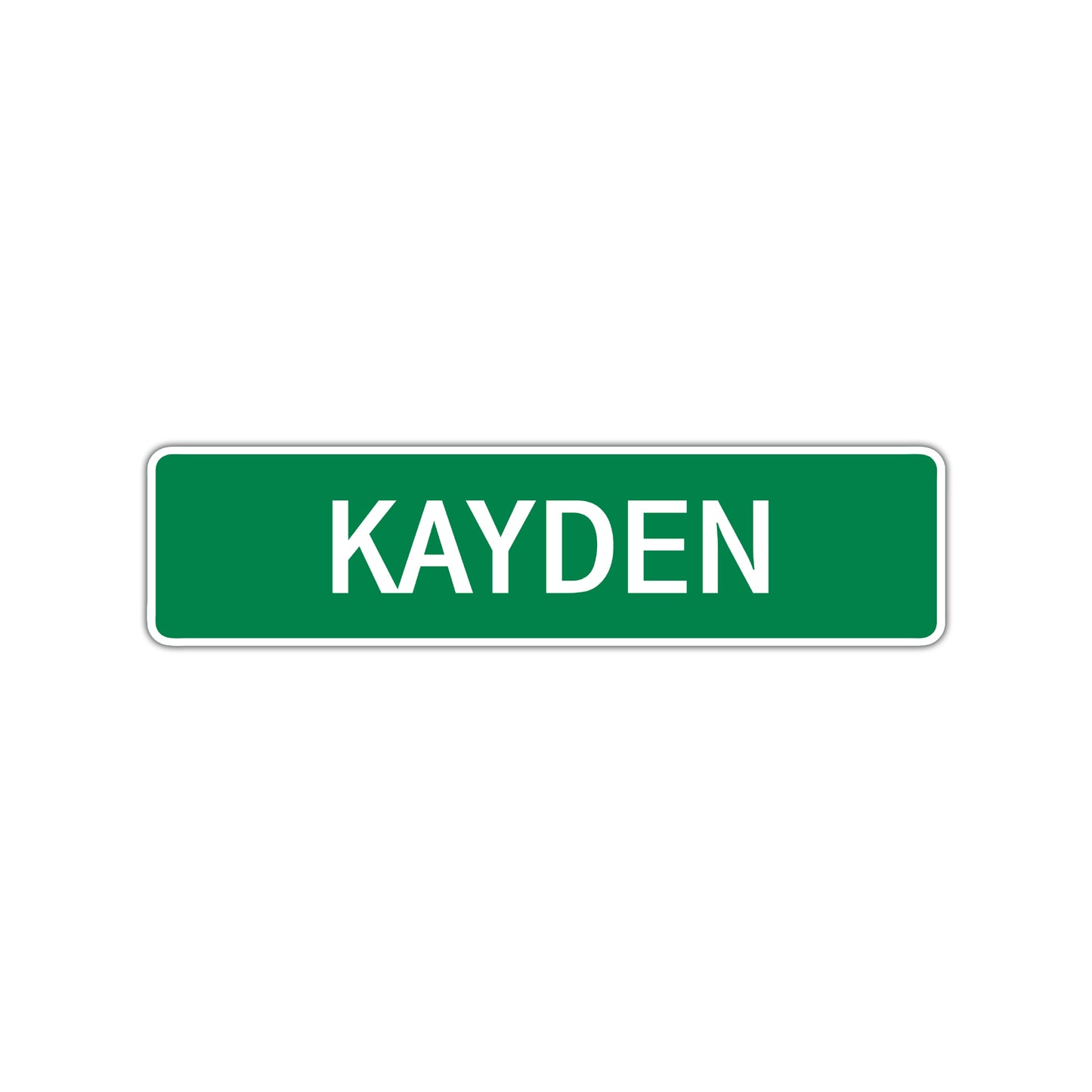 Kayden Street Sign Children Name Room Plate
