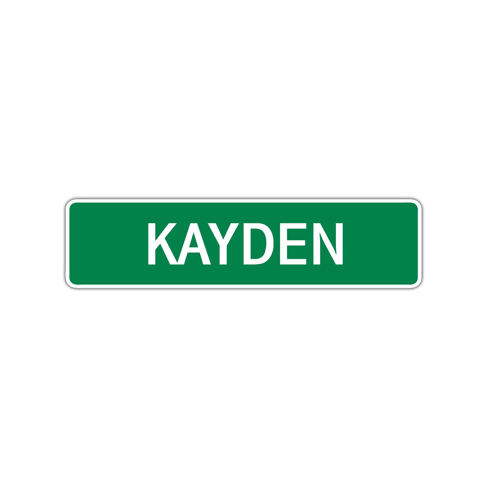 Kayden Street Sign Children Name Room Plate