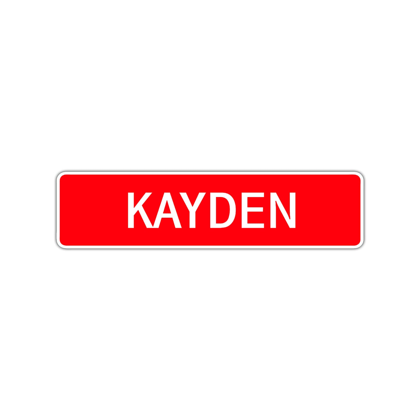 Kayden Street Sign Children Name Room Plate