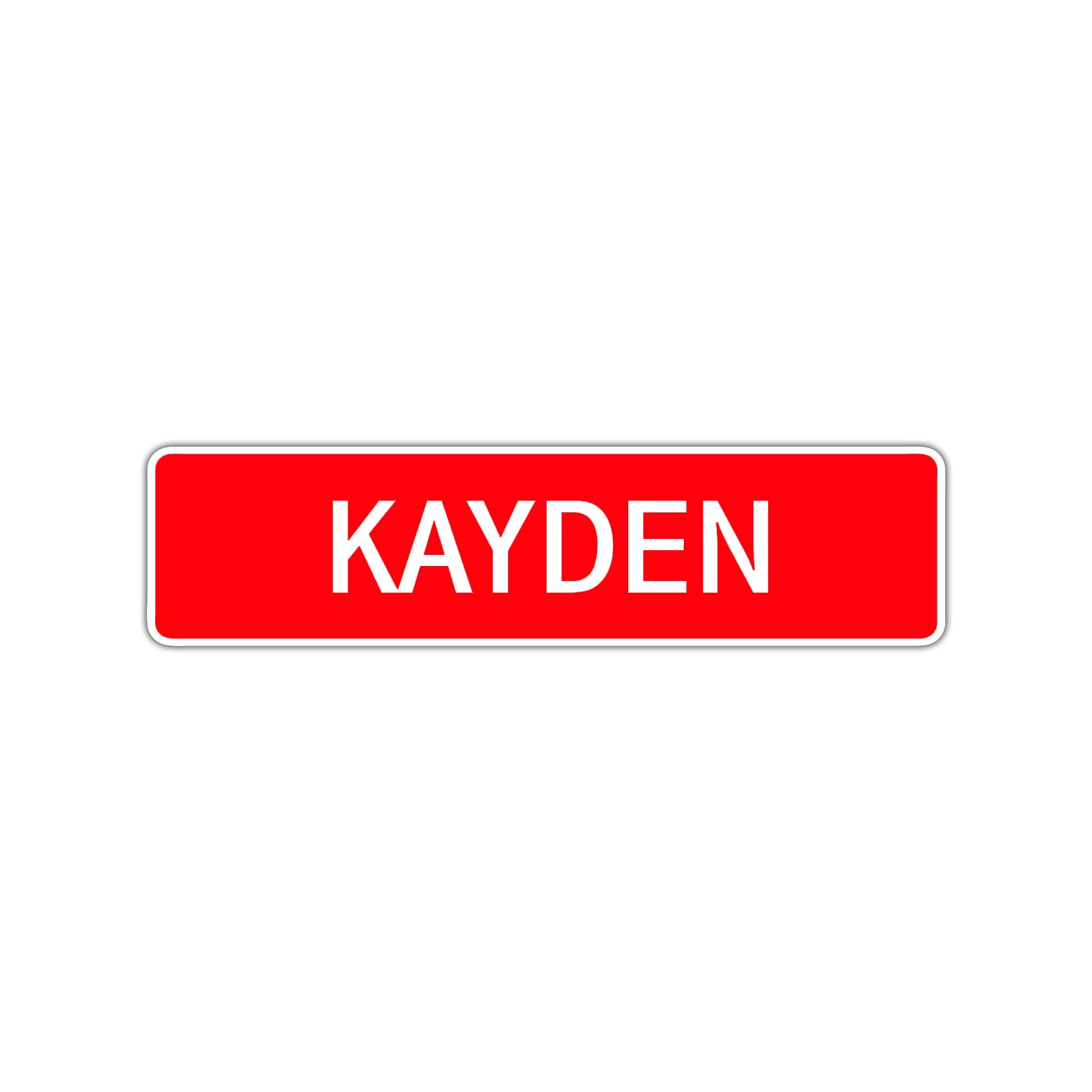 Kayden Street Sign Children Name Room Plate