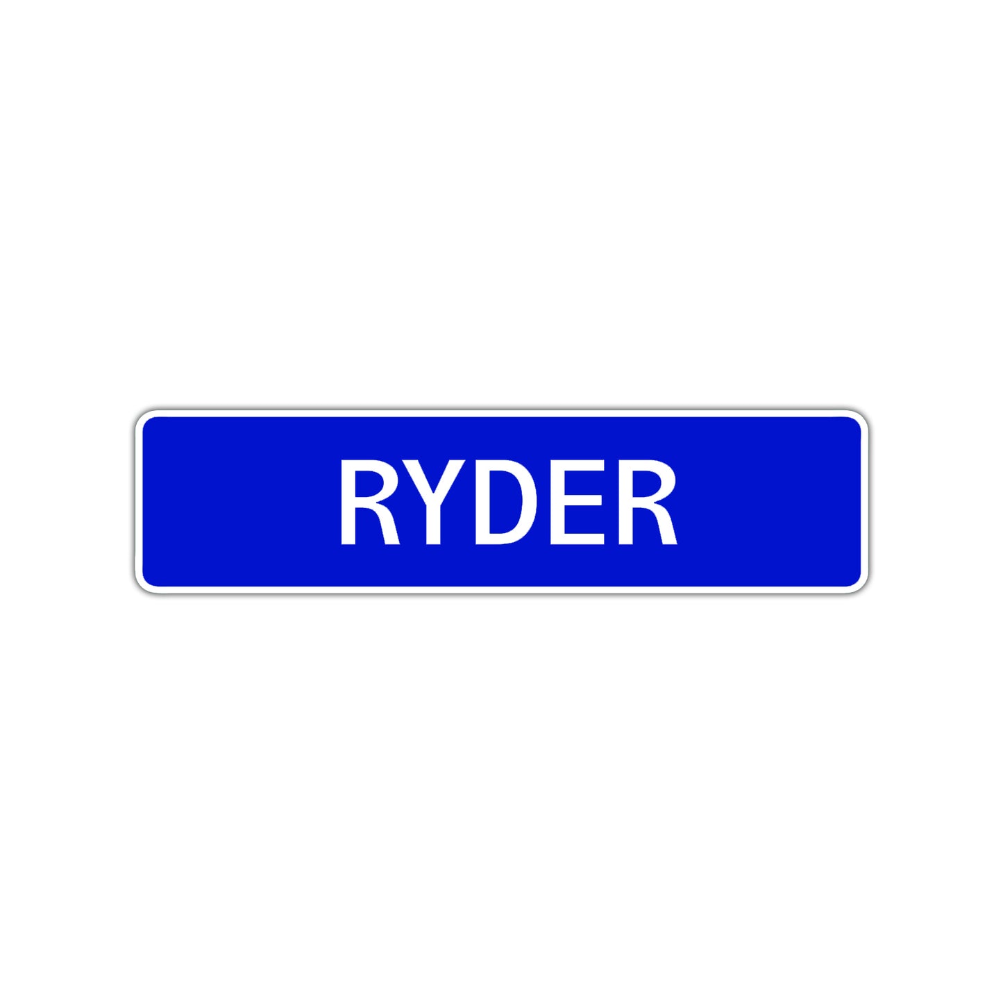 Ryder Street Sign Children Name Room Plate