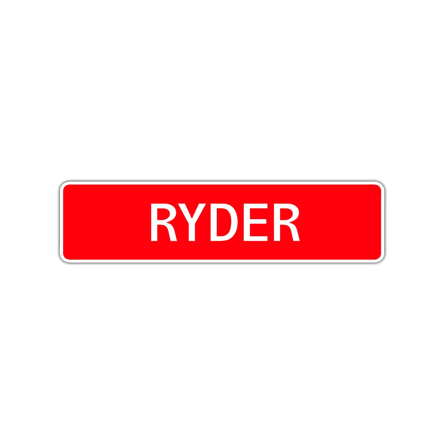Ryder Street Sign Children Name Room Plate