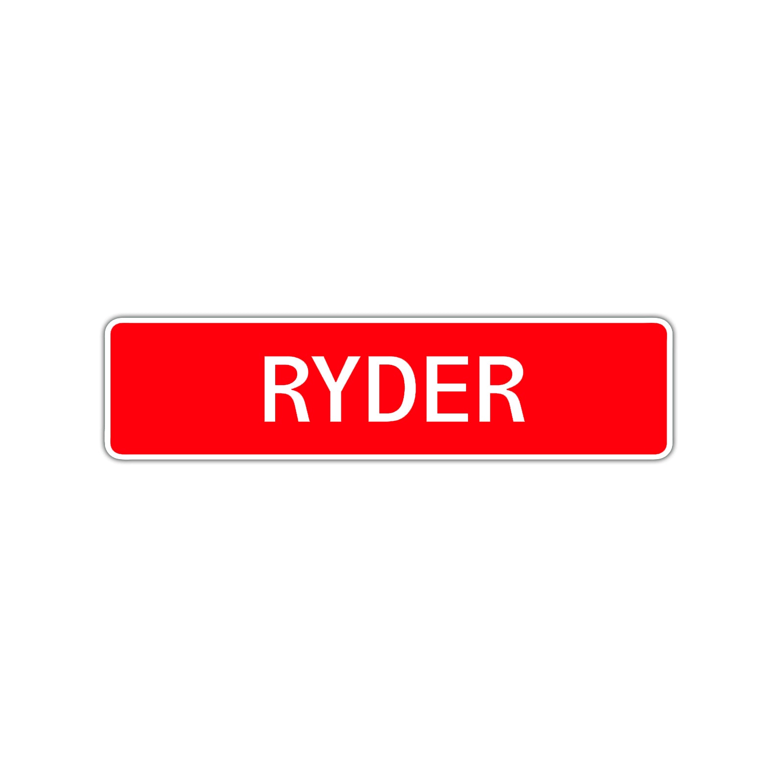 Ryder Street Sign Children Name Room Plate