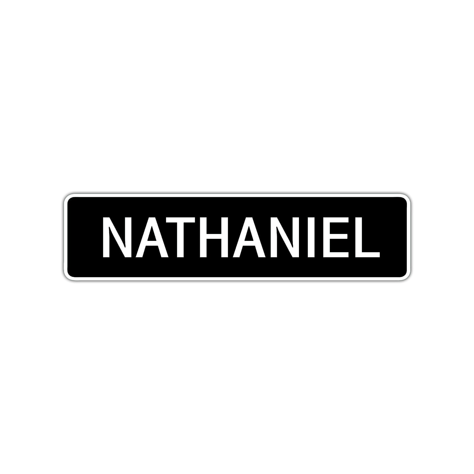 Nathaniel Street Sign Children Name Room Plate