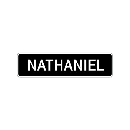 Nathaniel Street Sign Children Name Room Plate