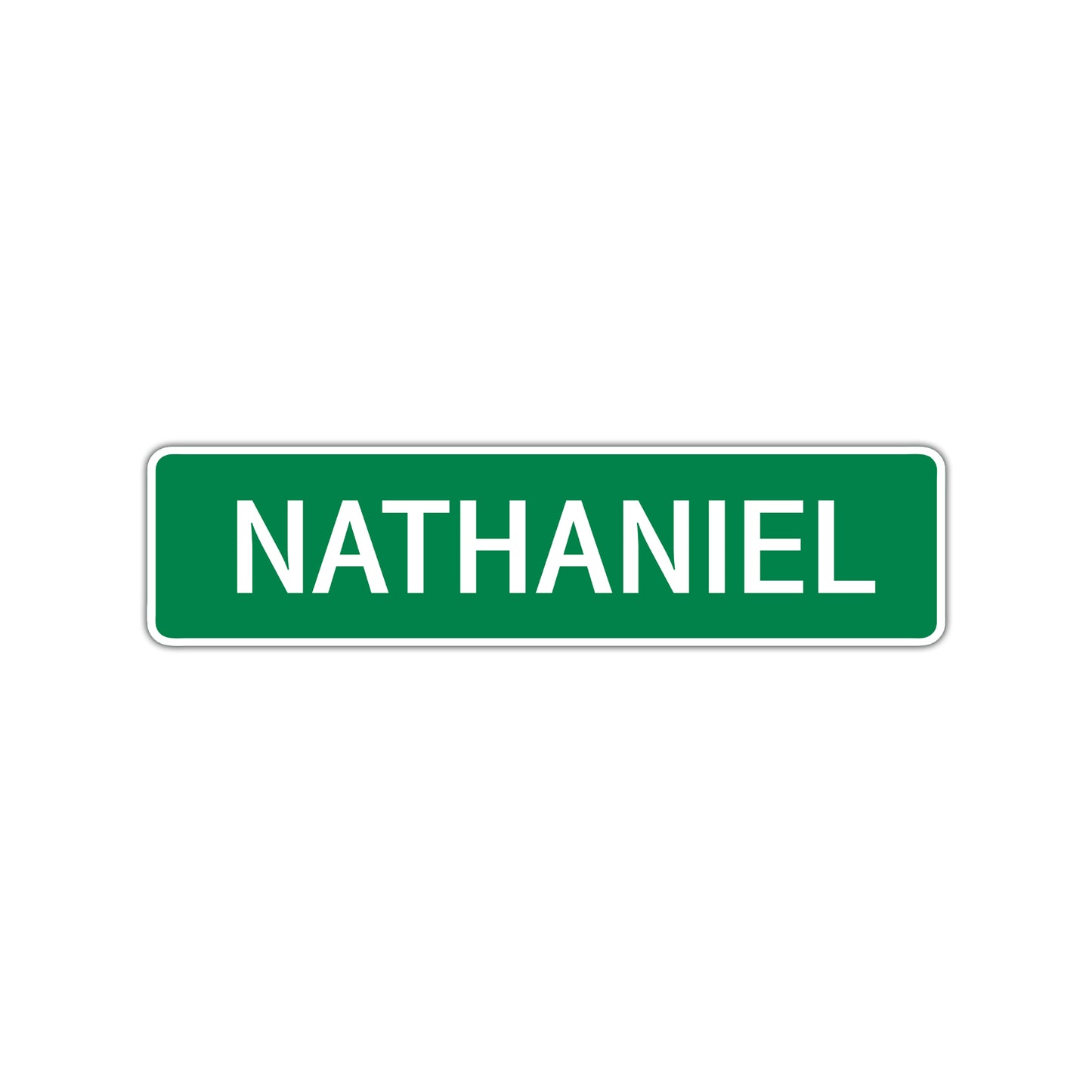 Nathaniel Street Sign Children Name Room Plate